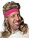 HandinHandCreations Mullet Wig 80s Vintage Rocker Long Blonde Brown Party Tennis Costume Pink Headband Included