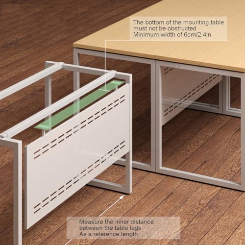 Panneau de confidentialité noir sous bureau séparateur pour espace travail à domicile - 6