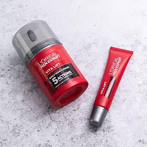 L'Oreal Paris Men Expert Gift Set for Men, Get Better With Age Anti-Ageing Duo: Vitalift Moisturiser and Eye Cream, 0.278 kg