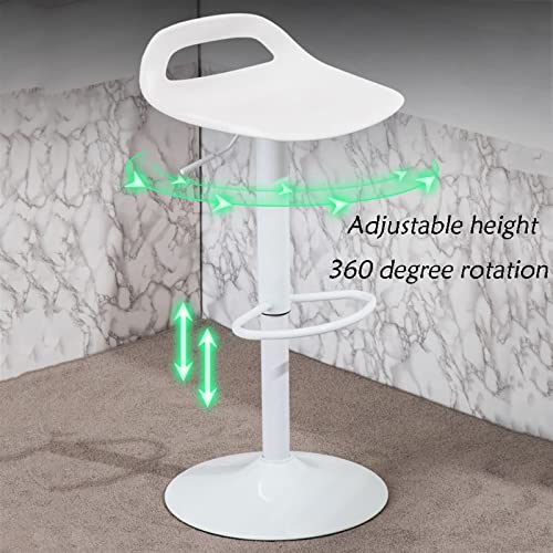 Tabourets de bar réglables de 58 à 78 cm pour comptoir moderne blanc