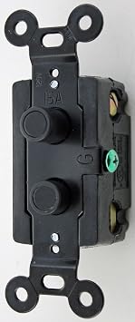 Single Pole Black Button Antique Push Button Light Switch