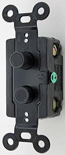 Classic Accents Single Pole Black Button Antique Push Button Light Switch