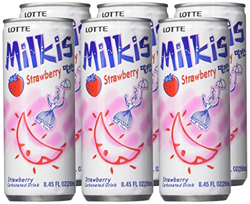 Lotte Milkis Strawberry Soda Beverage, 8.5 Fluid Ounce (Pack Of 6) #TOP5