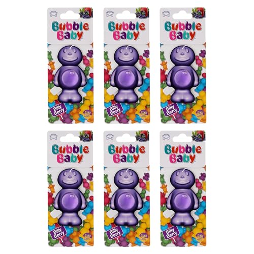 BUBBLEBABY Ambientador y eliminador de olores para Coche con Aroma a Bayas (Paquete de 6)
