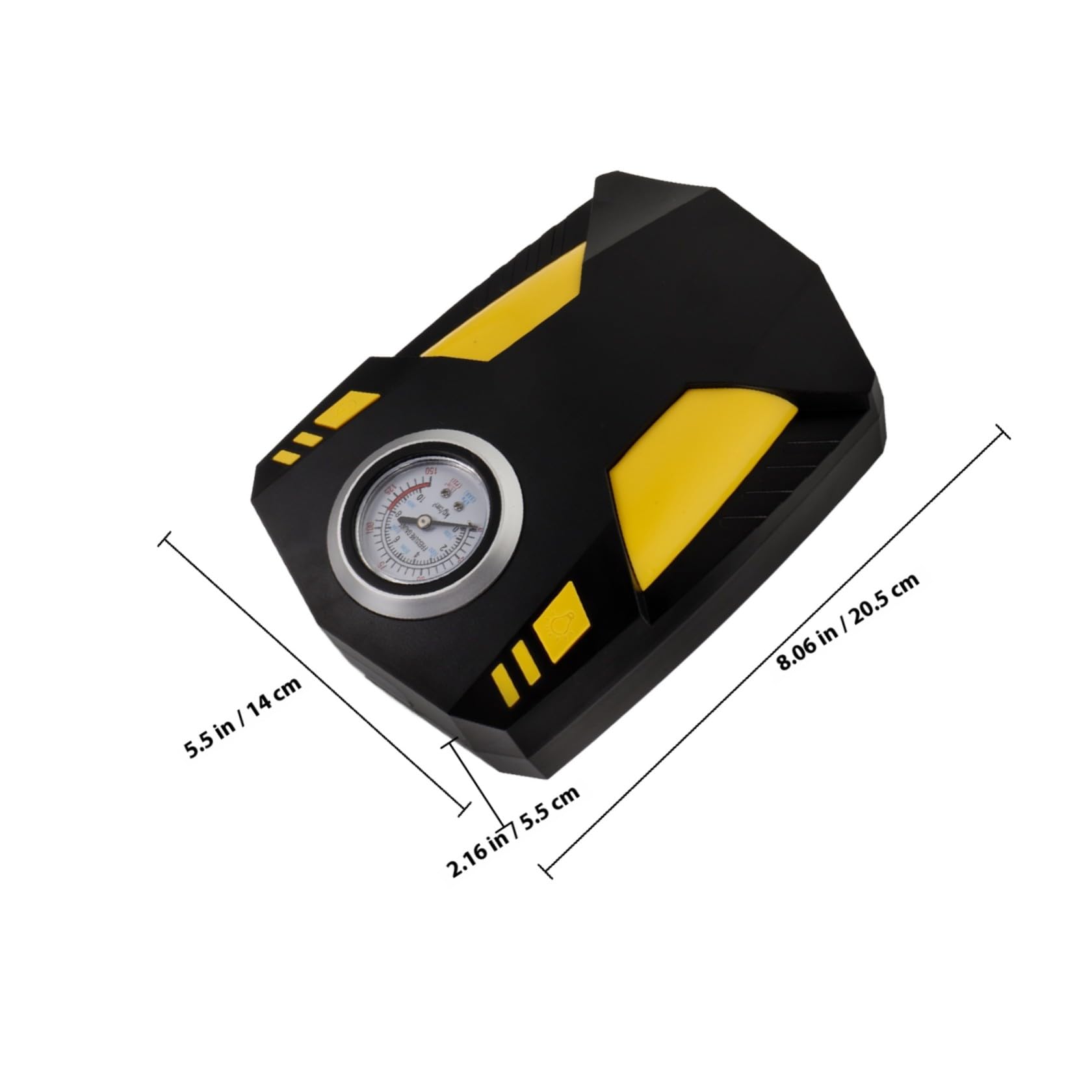 Compressore d'Aria Portatile Pompa per Pneumatici in ABS Display Digitale Gonfiaggio Regolabile per Auto e Moto per Veicoli di Varie Dimensioni