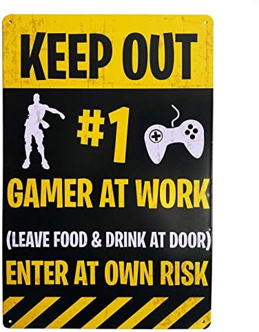 Sass Party & Gifts Gaming Tin Door Sign - Novelty Gaming Gift for Obsessive Gamers