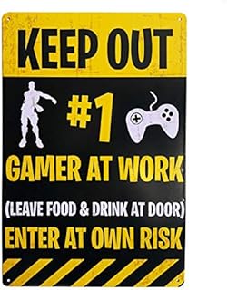 Sass Party & Gifts Gaming Tin Door Sign - Novelty Gaming Gift for Obsessive Gamers