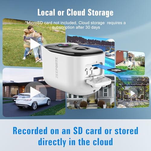 Security Cameras Wireless Outdoor, 2K Cameras for Home Security with Color Night Vision, SD/Cloud Storage,Longer Battery Life, Weatherproof, AI Motion Detection, Spotlight Siren Alarm thumbnail 9