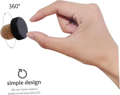 Miniatura 3 de UPKOCH Sellador al vacío de corcho para botellas de vidrio Sous Vide con tapas, bebidas a granel, corchos de vino, tapones de corcho a granel,