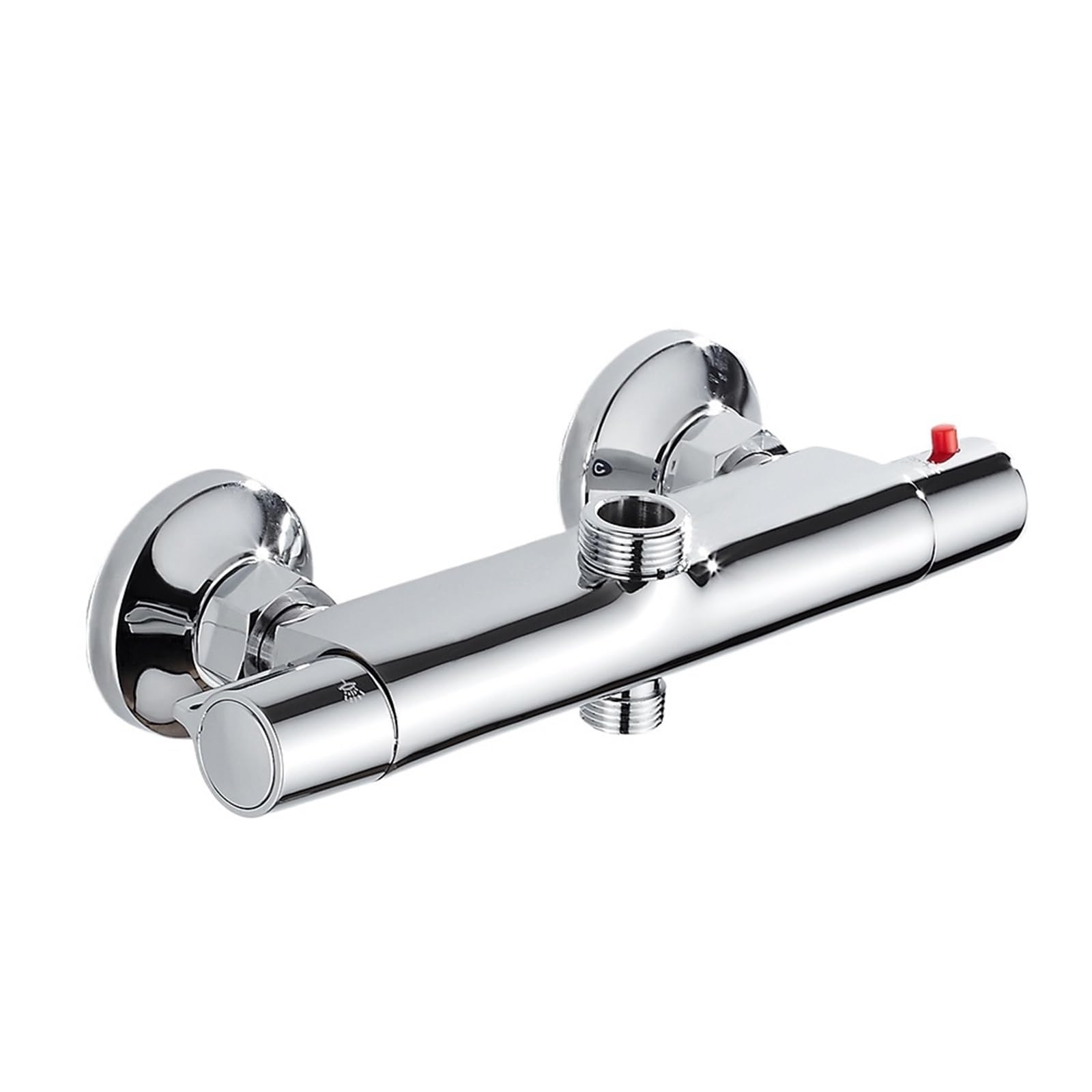 Grifo de ducha termostático for baño, mezclador pared, control temperatura, lluvia, cromado, doble salida Para Baños y Bañeras