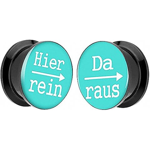 Piersando Ear Plug Tunnel Set with German Text Cover