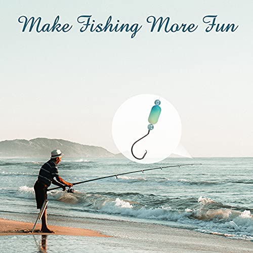 Dovesun Foam Floats Pompano Rigs Fishing Rig Floats Fly Fishing Floats Bright Color Round+Cylindrical With Tackle Box 80Pcs #TOP5