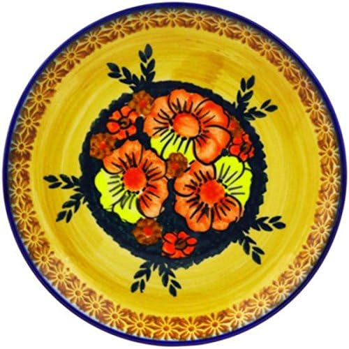 Ceramika Bona H1954G Polish Pottery Ceramic Plate Hand Painted, 7-Inch