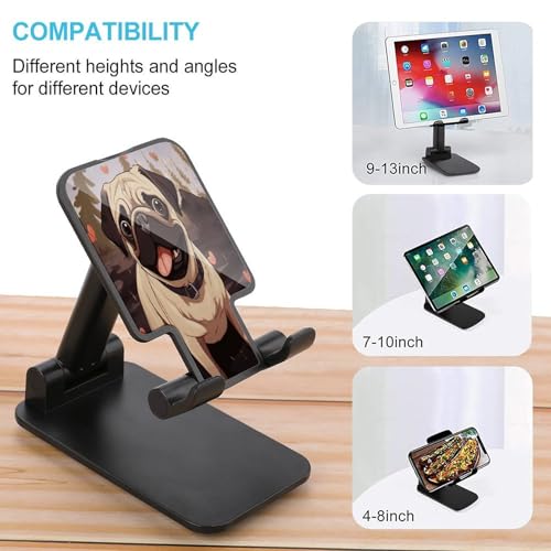 Support de téléphone portable pliable pour bureau compact et stable au design mignon