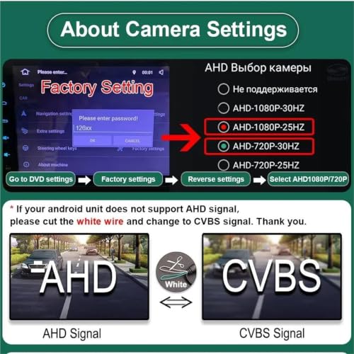 Caméra de recul plaque véhicule étanche HD pour Benz W204 W212 - 6