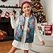 TOADDMOS Otter Full Zip Vest Wind Proof Cherry Blossoms Girls Zippered Vests 4T Soft Winter Lightweight Sleeveless Jacket with Pocket Fashion Warm Sleeveless Jacket for Spring Fall