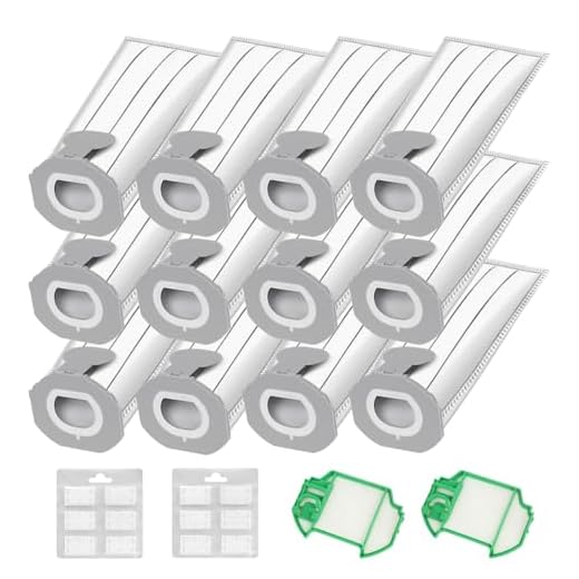 12 Staubsaugerbeutel für Vorwerk Kobold VK7 FP7 mit 2 Filter, Premium Filtertüten für VK7 FP7 Vorwerk Kobold