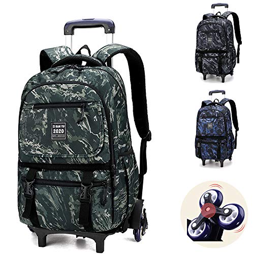 LHY EQUIPMENT Camuflaje Mochila con Ruedas Alta Capacidad Paño de Oxford Impermeable