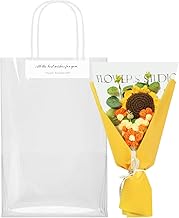 Sunflower Bouquet, Knitting Artificial Flowers, Hand-Woven Bouquet, Transparent, Includes Carrying Bag, Never Withered, Cute, Valentine's Day, Birthday, Mother's Day, Kindergarten Entrance Ceremony, Graduation Ceremony, Celebration Gift, Finished Product