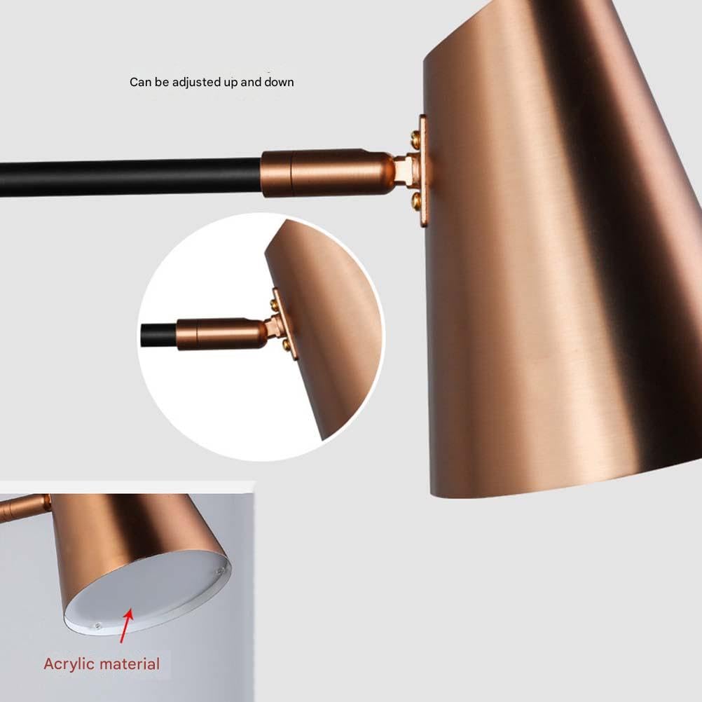 Kinkiet LED retro, regulowany, obrotowy, z czarnym metalowym ramieniem, do użytku wewnętrznego, lampka nocna, vintage, industrialny design, lampa ścienna z długim ramieniem do czytania w sypialni, bi