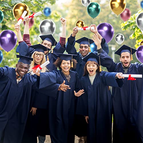 Chrome Metallic Balloons 12 Inch 80Pcs Latex Party Balloons Assorted Color Multicolor Balloons For Graduation Halloween Christmas New Year Party Decorations #TOP5