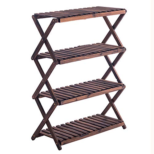 Solid Wood Folding Flower Stand Family Indoor Multi-Layer Small Flower Stand Green Luo Luo Meat Flower Frame Decoration Living Room Pot Rack,d
