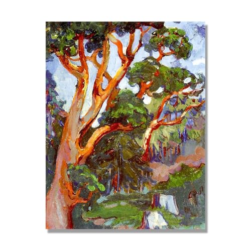 Tableau abstrait Arbutus Tree 2 Emily Carr décoration murale salon 60x80cm