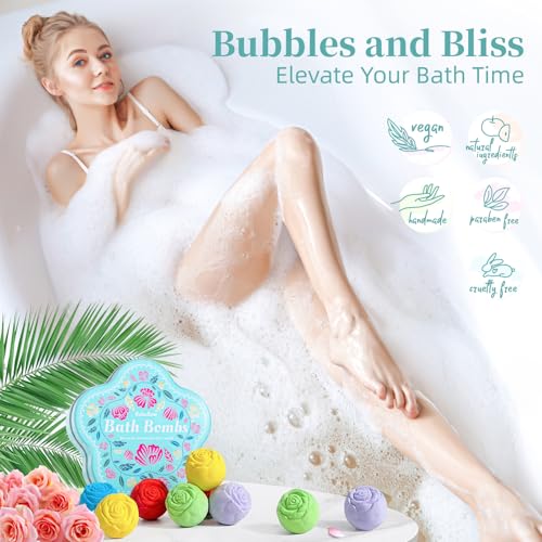 Bombas de banho para mulheres, pacote com 10 pacotes de óleos essenciais naturais feitos à mão, conj