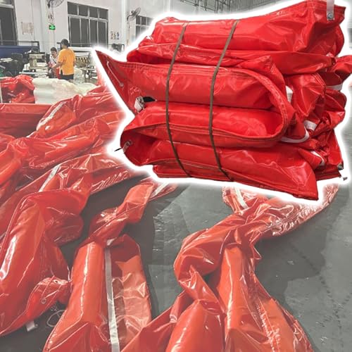 Professional Floating Oil Boom, Customizable Industrial Spill Barrier for Ports/River/Marine, Easy-to-Install Water Surface Debris Barriers(L 30m/98.4ft,H 110cm/43.3inch)