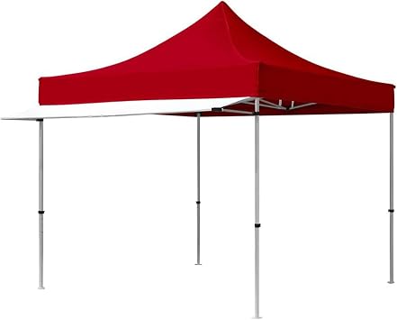 Vispronet Removable Tent Awning Hardware Tent Hardware for 10ft Pop Up Canopy Tents & Outdoor Canopies, Includes White Awning Tarp, Crossbars, Square Clamps & Connectors, Canopy Tent not Included