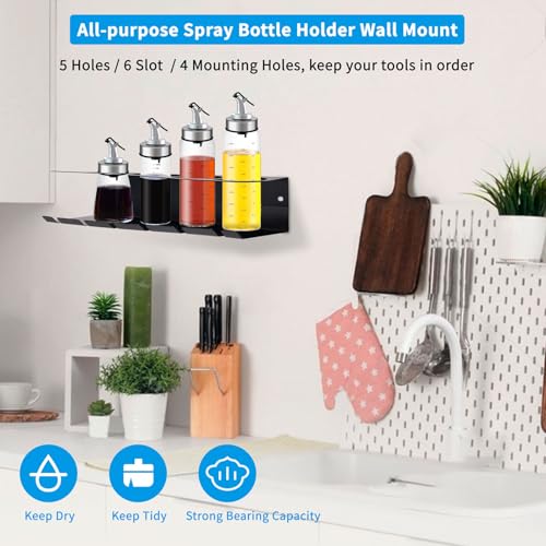 Yinnhom 2 Spray Bottle Holder, 2 PCS Spray Can Holder Garage Power Tool Storage Organiser ith Space Saving Design, Storage Rack for Garage Workplace