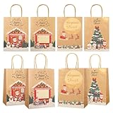 Dimensions: 22cm x 15.5cm x 8cm. Matériau: Papier kraft de bonne qualité. Ce matériau confère au sac en papier un caractère classique et élégant, idéal pour une ambiance festive.