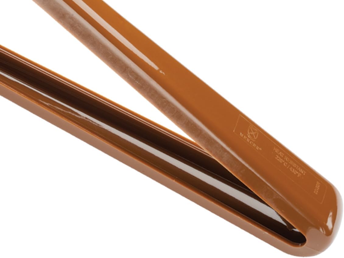 Mercer Culinary Hell's Tools Hi-Heat Utility Tongs, 9.5 Inch, Brown