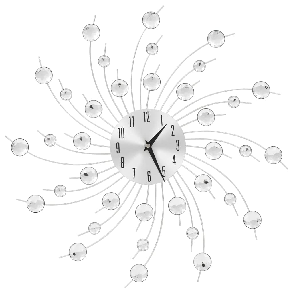 Reloj de pared con movimiento de cuarzo, 50 cm de diámetro, marco de aluminio, diseño moderno para salón, cocina, oficina, movimiento analógico silencioso, funciona con pilas