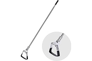 Garden Hoe Weed Killer, 55.9 INCH Adjustable Long Handle Weed Hoe Landscaping...