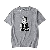 WJHYWDH New Anime Noragami T-Shirt Merch Casual Short Sleeved T Shirt Unisex Tee (Grey,Small)