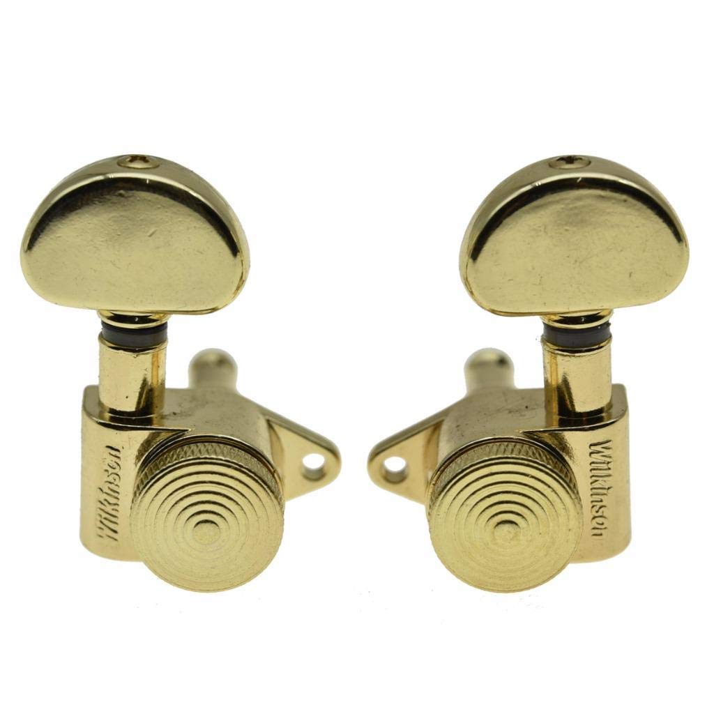 Wilkinson Locking Tuners 3x3 Full Size Locking Guitar Tuners Tuning Keys Pegs Guitar Machine Heads for Les Paul or Acoustic Guitars Gold - Image 2