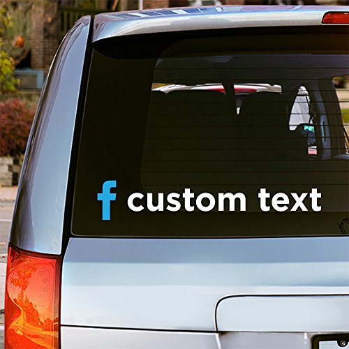 Oliver's Labels Custom Vinyl Facebook Window Car Decal Sticker Choose Font, Color
