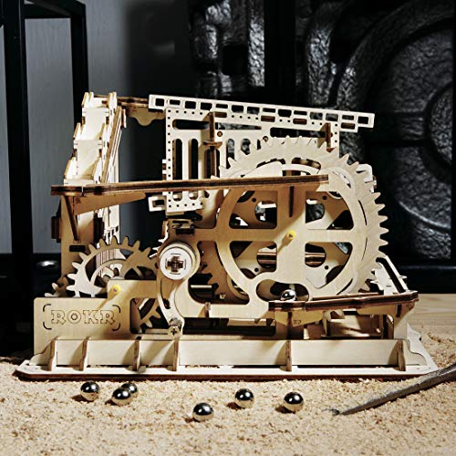 Rokr 3D Wooden Puzzle Mechanical Gears Set Diy Assembly Model Kits Wooden Craft Kits Brain Teaser Games Building Set Best Christmas Birthday Gift For Adults & Kids Age 14+(Lg502-Cog Coaster) #TOP1