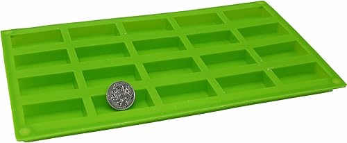 Miniatura 9 de X-Haibei Mini molde rectangular del silicón del jabón de la muestra del molde del caramelo del chocolate del jabón de la muestra 20-cavidad 0.5OZ