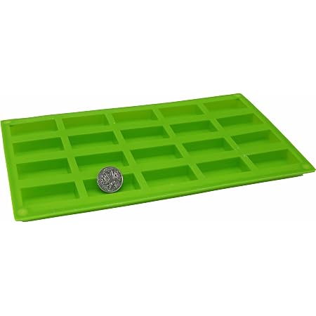 X-Haibei Rectangular Mini Guest Soap Chocolate Candy Mold Sample Soap Silicone Mold 20-Cavity 0.5OZ PER CELL