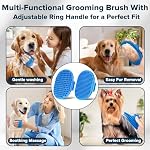 Augwind 6PCS Kit de grooming pour chiens , Gants de lavage pour chiens, Gant de bain pour chiens et gants de bain de chien ,Gant de shampooing pour chien ,gants de toilette pour animaux de compagnie , Fournitures de bains pour chats ,