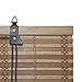 ALEKO BBL36X64BR Light Brown Bamboo Roman Wooden Roll Up Blinds Light Filtering Shades Privacy Drape 36 X 64 Inches