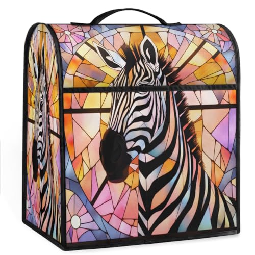 Coffee Maker Cover Glass Painting Zebra Kitchen Appliance Covers Small Appliance Covers Blender Cover Juicer Cover Dust Covers for Kitchen Appliances with Top Handle and Pockets,Washable,C842