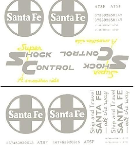 Miniatura 2 de Transferencia de Santa Fe Box Cars Dry calcomanías Woodland Scenics