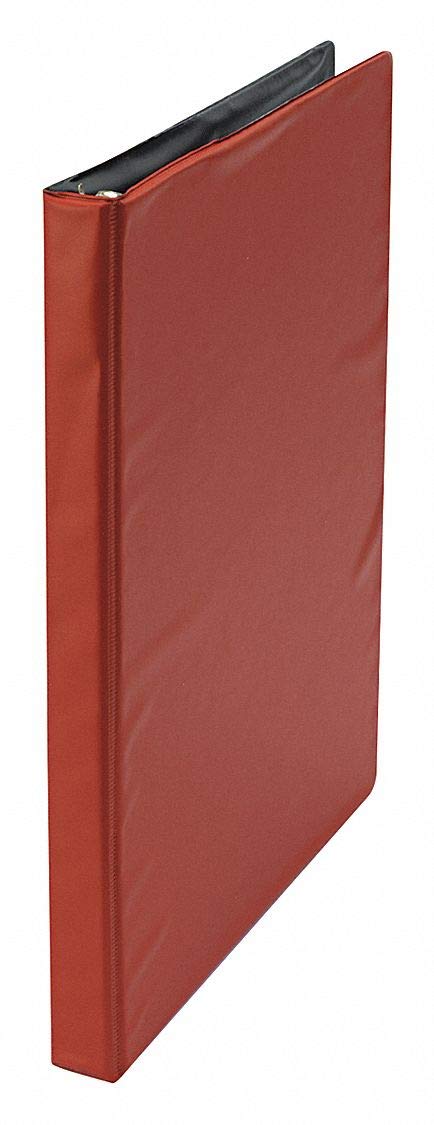 Universal ONE Red 1/2 3-Ring Binder, 8-1/2 x 11 Sheet Size, Suede Finish Vinyl, 100 Sheet Capacity - Binders