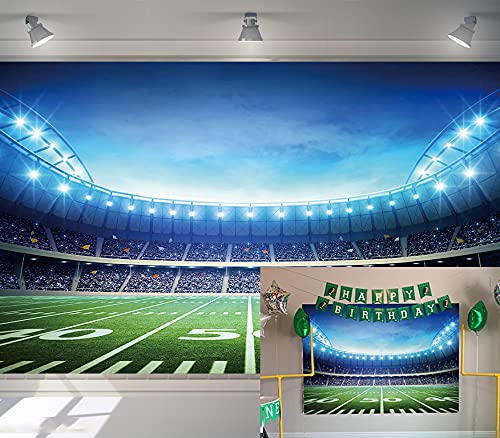 Toile de fond terrain de football américain pour fête et photo de bébé 2,4m