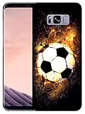 Glisten - Samsung Galaxy S8 Plus Case, Galaxy S8+ Case - Soccer On Fire Design Printed Slim & Cute...