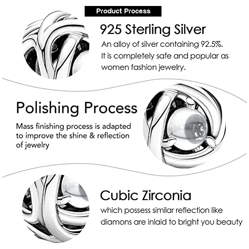 Image of VALGACLS Birthstone Charms 925 Sterling Silver Birthstone Charms