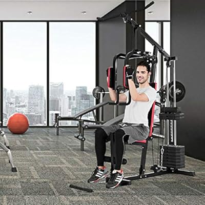 Goplus Multifunction Home Gym System Weight Training Exercise Workout Equipment Fitness Strength Machine for Total Body Training
